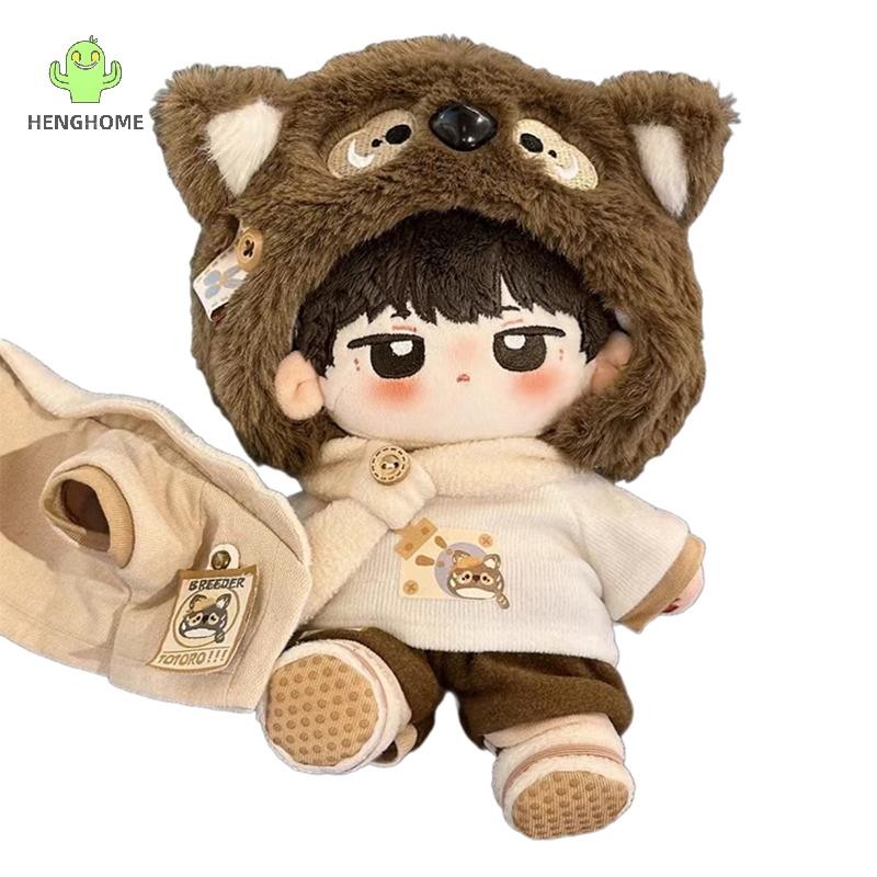 Henghome 20cm Sang Trọng Quần Áo Búp Bê Mũ Khăn Bộ Giày 8in Phụ Kiện Búp Bê Thu Nhỏ Bộ Đồ Cosplay Ph