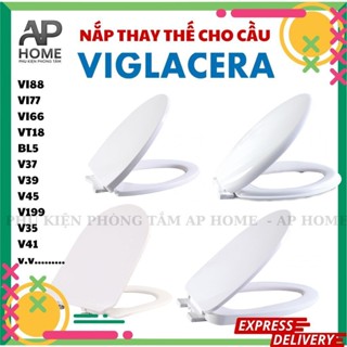 Nắp Bồn Cầu Thay Thế Viglacera Đậy Siêu Êm - Kèm Phụ Kiện Chân Ốc Đầy Đủ -Phòng Tắm AP Home
