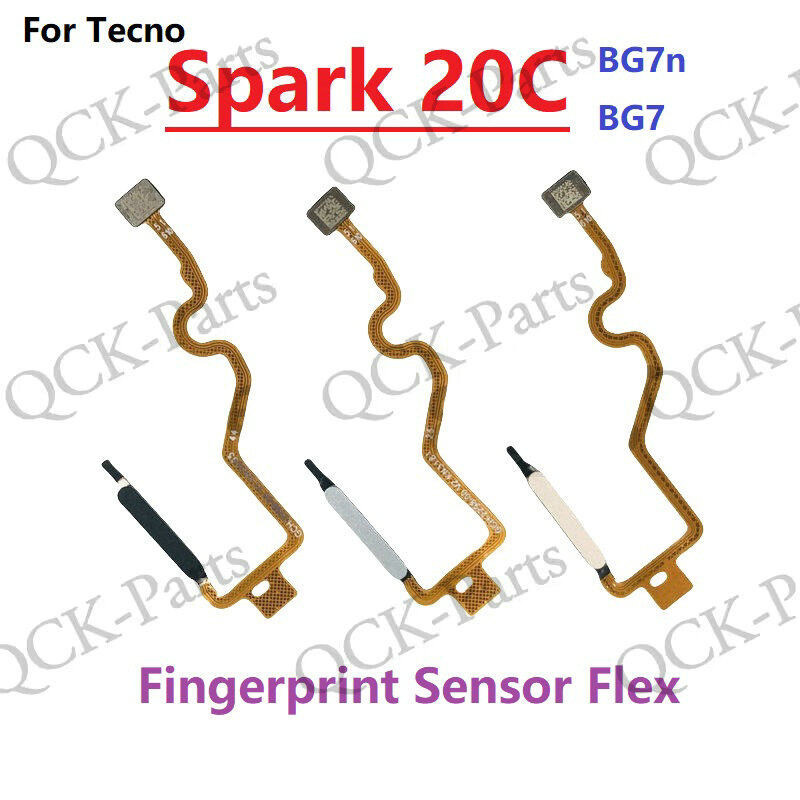 Dành Cho Tecno Spark 20C BG7 BG7n In Ngón Tay Cảm Biến Vân Tay Nút Nguồn Flex Linh Kiện Thay Thế