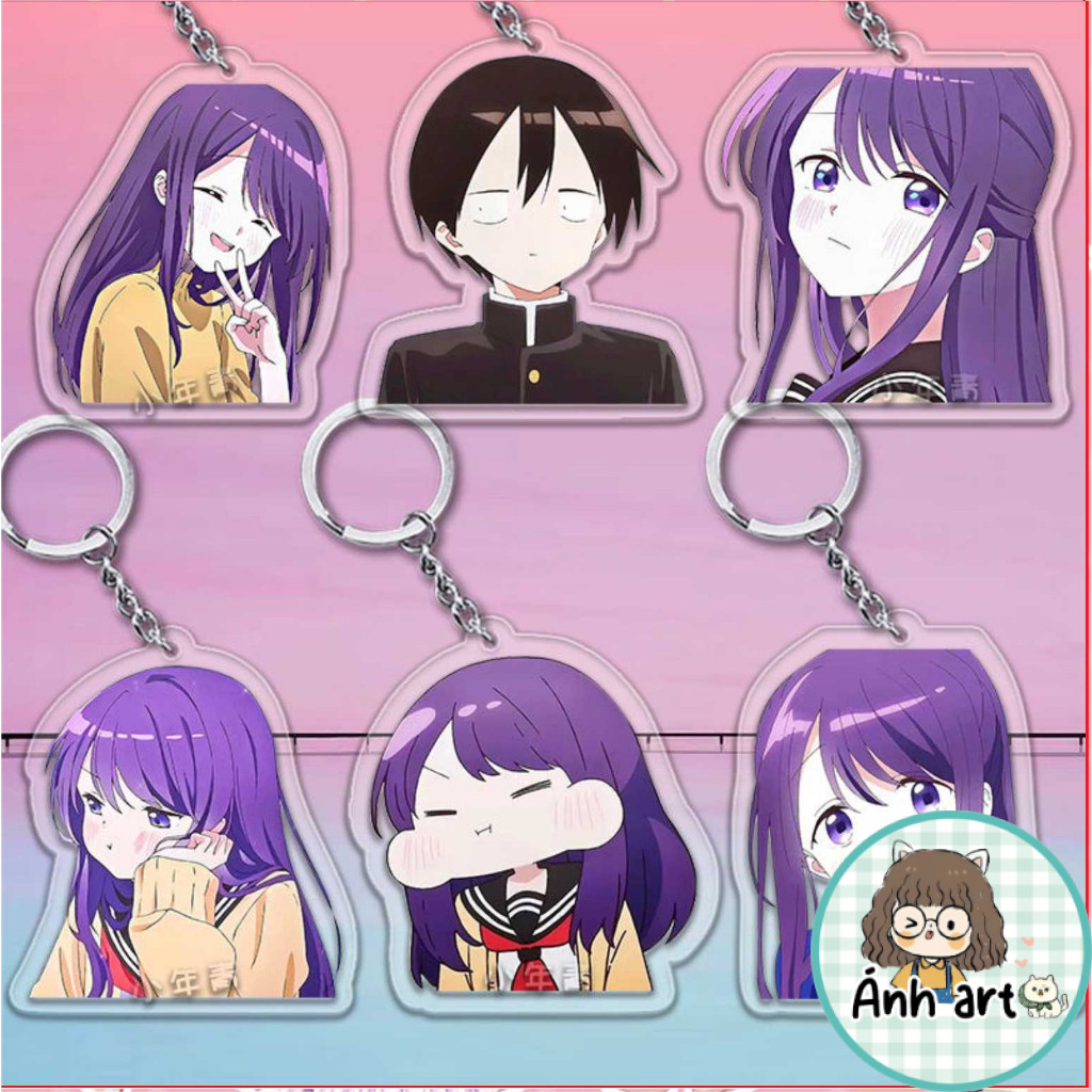 Kubo San Wa Mob Wo Yurusanai Móc Chìa Khóa Anime Kubo Nagisa Shiraishi Junta Bằng Acrylic Dễ Thương 