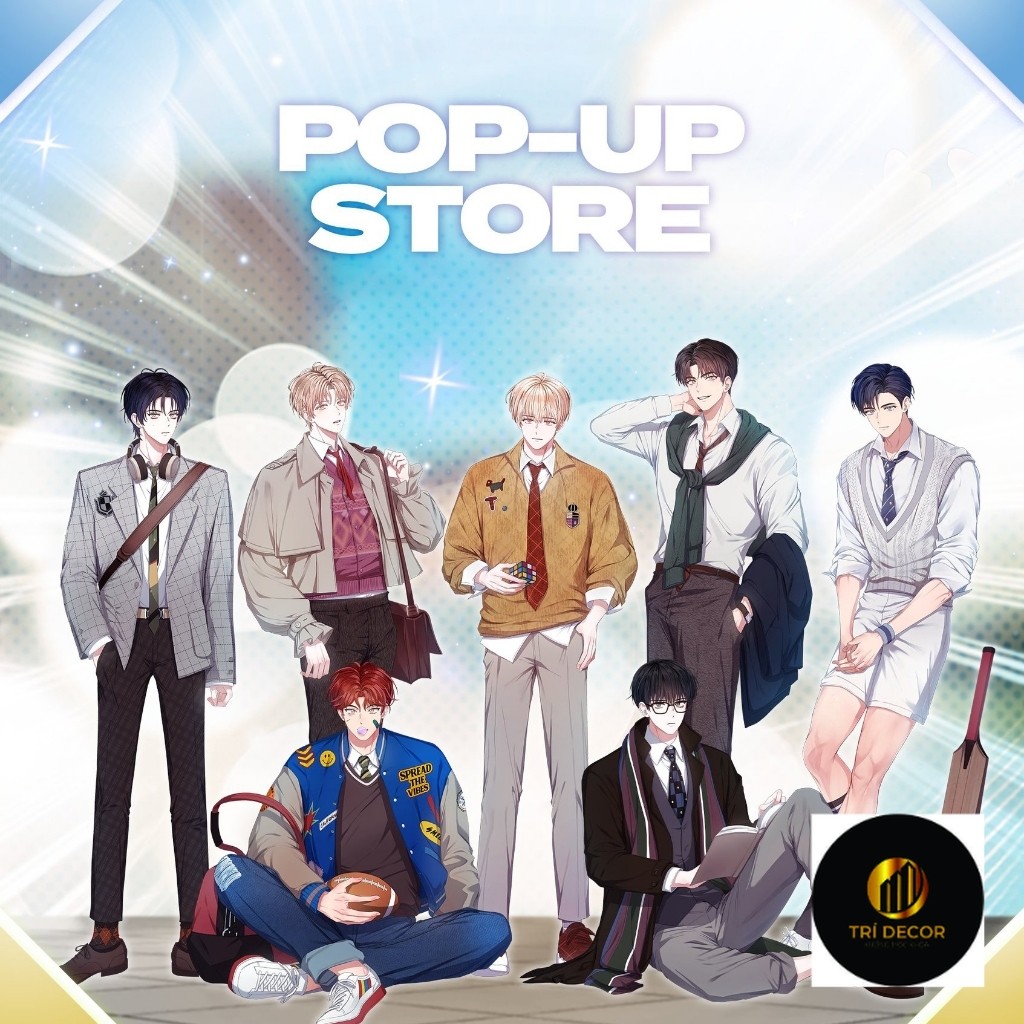 Mô hình Standee DEBUT OR DIE in hình game anime chibi trang trí xinh xắn đáng yêu