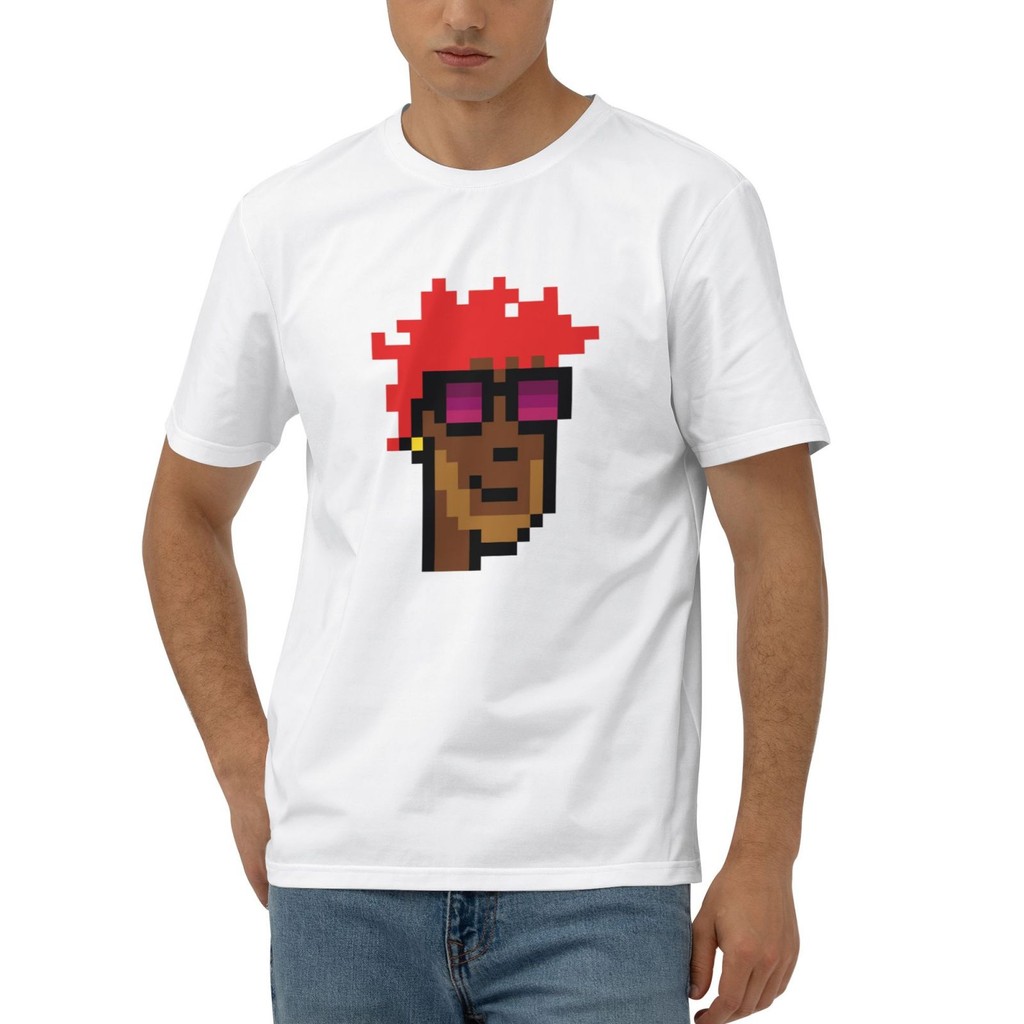 Còn Hàng Ngộ nghĩnh Cotton Tee Nft Non-Fungible Token Cryptopunk (2) Áo thun cotton