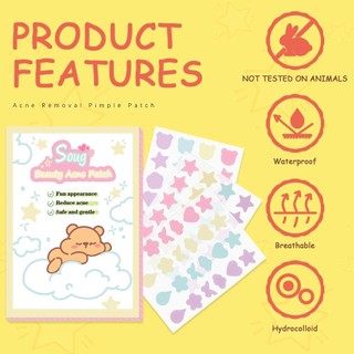 Soug Màu Sắc Dễ Thương Hydrocolloid Acne Patch Bear Star Acne Patch