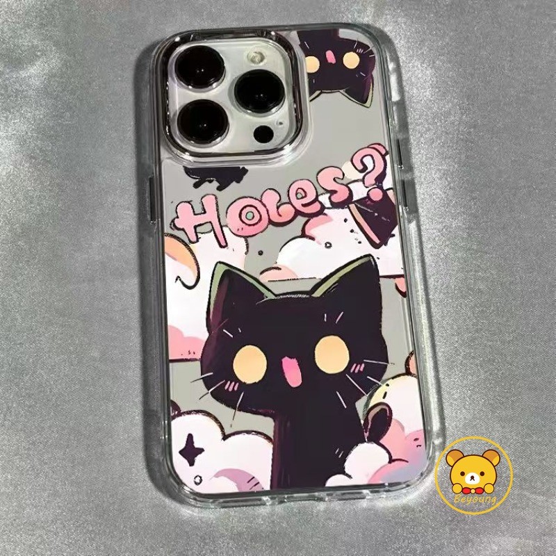 Ốp Điện Thoại Hình Mèo Đen Hoạt Hình Cho Redmi 14C 14R K70 K60 K50 Ultra Note 14 11 10 9T Pro Plus 5