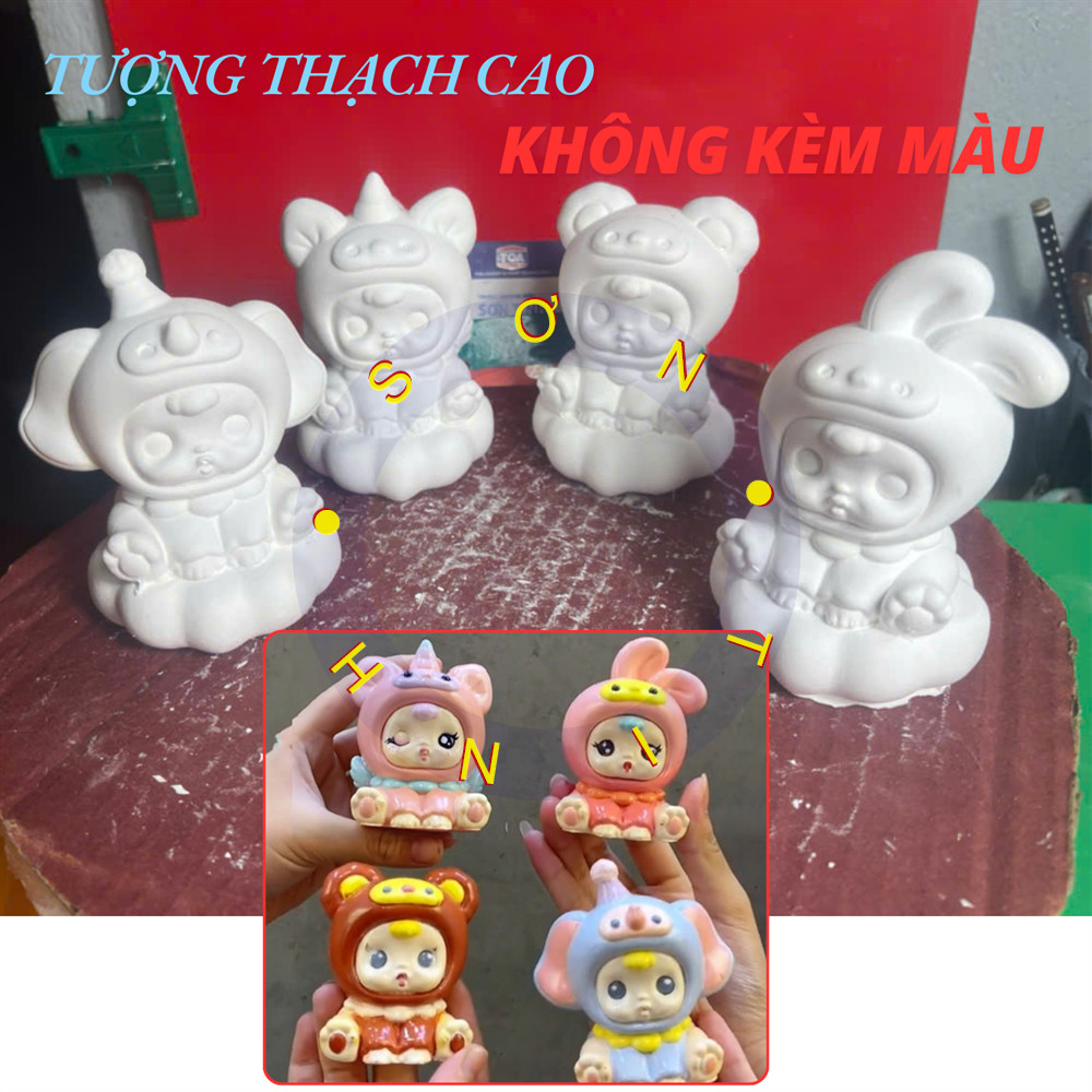 Tô Tượng Thạch Cao C113 Baby em bé dễ thương,Tượng Thạch Cao trò chơi trẻ em