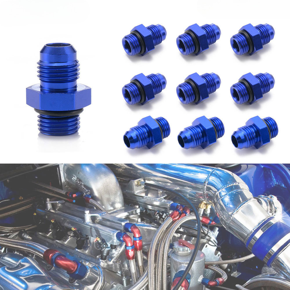 10 Chiếc Thẳng AN6 Flare Nam Sang AN6 Ống Adapter Ống Lắp Nhôm Trần