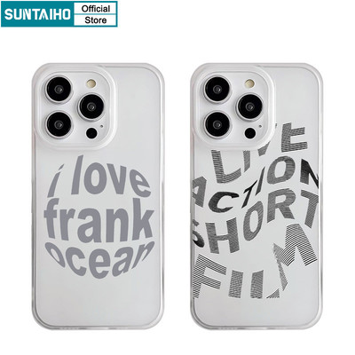 Suntaiho Thẩm Mỹ Độc Đáo Họa Tiết Graffiti Tiếng Anh Ốp Lưng Điện Thoại Trong Suốt Mờ Mềm Cao Cấp Chống Sốc Cho IPhone 11 12 13 14 15 16 Pro Max IP 7 8 Plus Iphon X Xs XR Xs Max