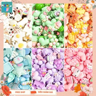 🍀Set 10 charm hoạt hình nổi gắn trang trí chọn mẫu mầu sắc dễ thương🍀bbkids shop🍀