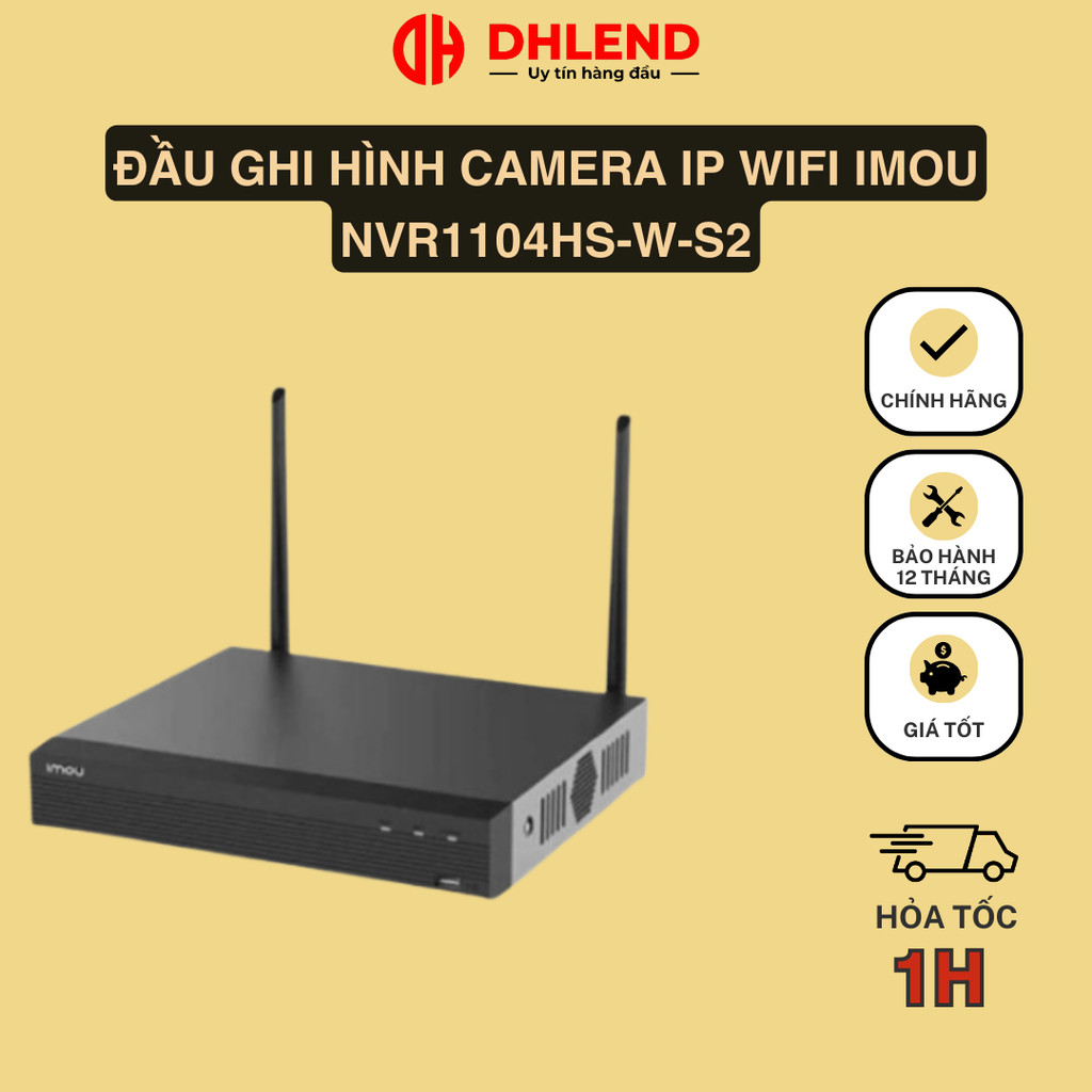 MẪU MỚI - ĐẦU GHI HÌNH CAMERA IP WIFI IMOU  NVR1104HS-W-S2 - hàng chính hãng