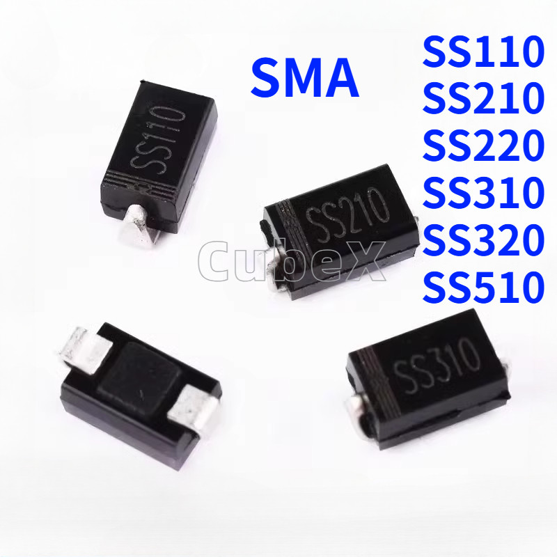 100 / 50 SMA Gói Diode SS110 / SS210 / SS220 / SS310 / SS320 / SS510 Full Series Mount Schottky Diod