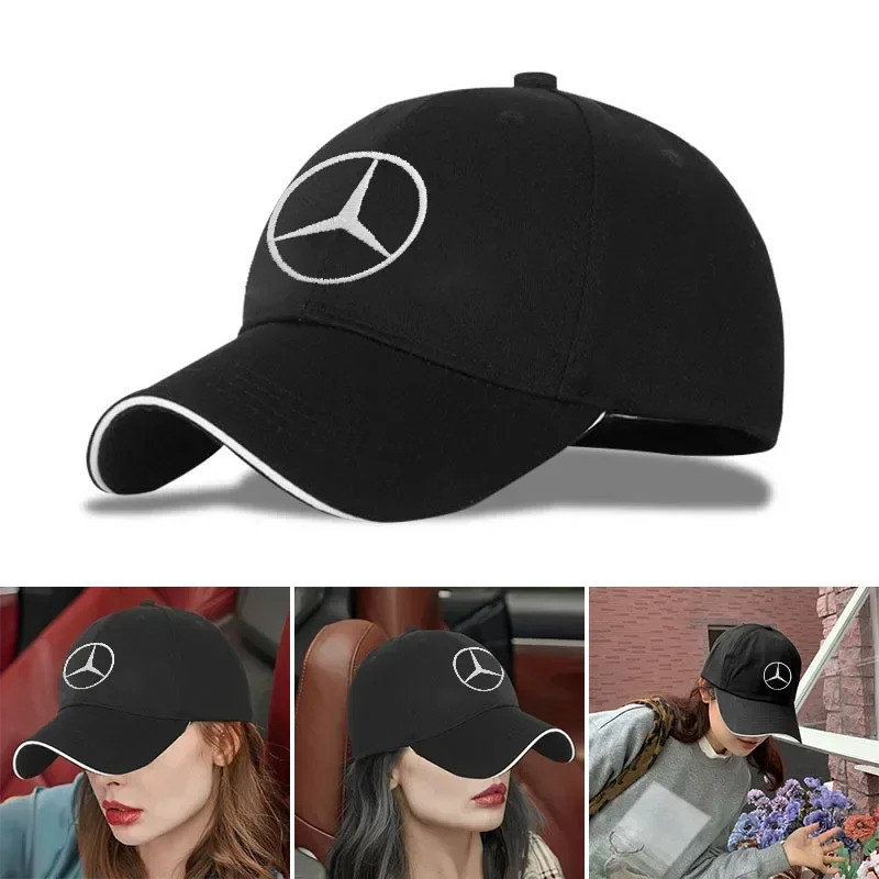 Mũ Logo Mercedes Benz Thời Trang Ngoài Trời Có Thể Điều Chỉnh Chống Nắng Mũ Cho Xe Mercedes Benz A B