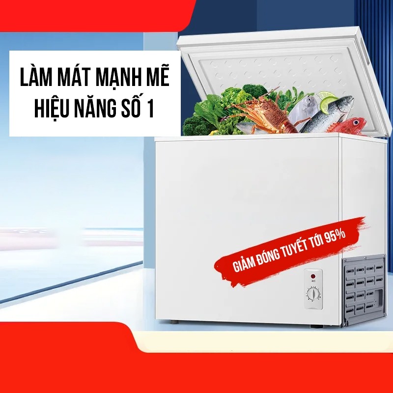 Tủ đông mini, tủ lạnh mini làm lạnh nhanh siêu tiết kiệm điện nhiều cấp độ làm lạnh trữ sữa, đồ ăn làm đá siêu tiện lợi