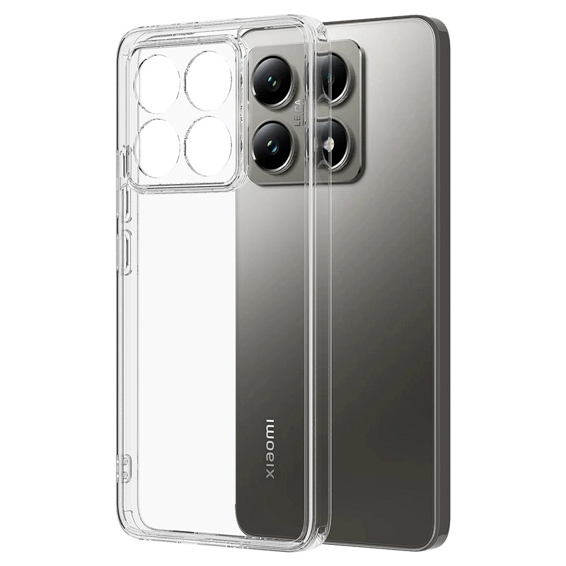 Dành Cho Xiaomi 14T, 14T Pro ELVEV Chống Sốc Trong Suốt Cứng PC Mềm TPU Edge Chống Trầy Xước