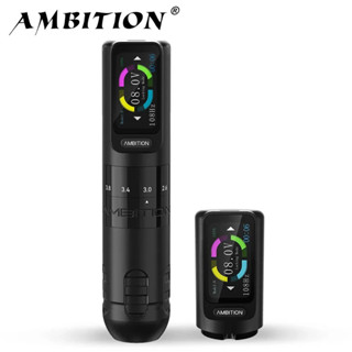 Ambition Seher 2.2-4.2mm Có Thể Điều Chỉnh Đột quỵ Máy Xăm Không Dây Bút 2400mAh Màu Màn Hình Cảm Ứng Pin Mạnh Động Cơ Không Lõi