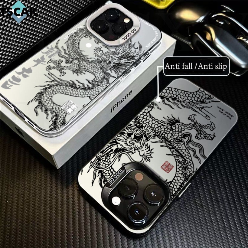 Mới Sang Trọng Laser Truyền Thuyết Phương Đông Rồng Trung Quốc Ốp Lưng Điện Thoại Redmi K70 K60 K50 K40 K30 Pro Ultra Gaming K70E13C 12C 10C 9C 12 10 A1 A2 3D Totem Chống Rơi