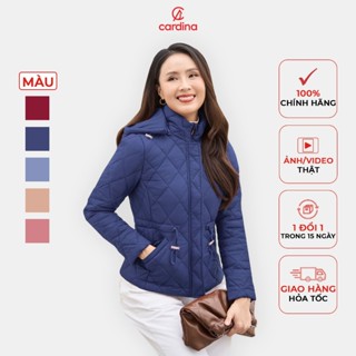 Áo khoác phao nữ CARDINA chất liệu vải gió chần bông siêu nhẹ giữ ấm tốt chống xô bông 4PNF09
