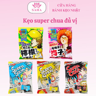 Kẹo ngậm siêu chua Nhật Bản Super Lemon vị Chanh, Mơ và Cola thơm ngon độc lạ bịch 88g