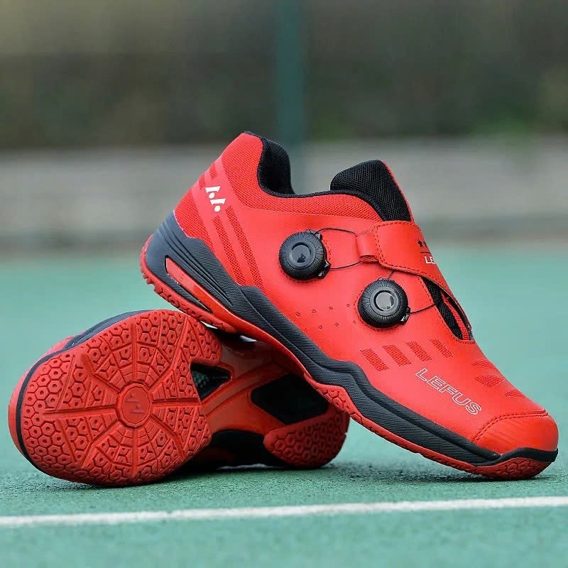 Giày Cầu Lông Lefus L013 CHÍNH HÃNG NÚT VẶN Cao Cấp Unisex Nam Nữ Đế EVA cao su mặc kháng