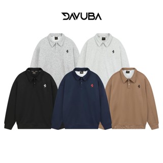 [Deal mở bán] Áo Sweater Polo DAVUBA với chất liệu nỉ 2 da và hình ngựa SM125