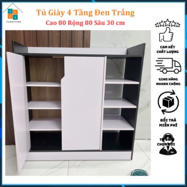 Tủ Để Giày-Tủ Đựng Giày 4 Tầng [MÀU ĐẶC BIỆT] Gỗ MDF Cao Cấp Ván Dày 12 ly Bền Đẹp, Chắc Chắn - 6688