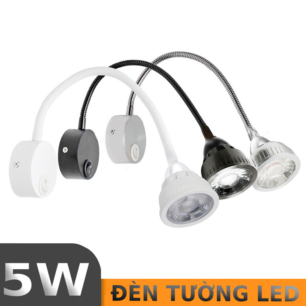 Đèn Led trang trí gắn tường, Đọc sách đầu giường BOFIT 5W, Ánh sáng chiếu tiêu điểm (3000K/4500K/600