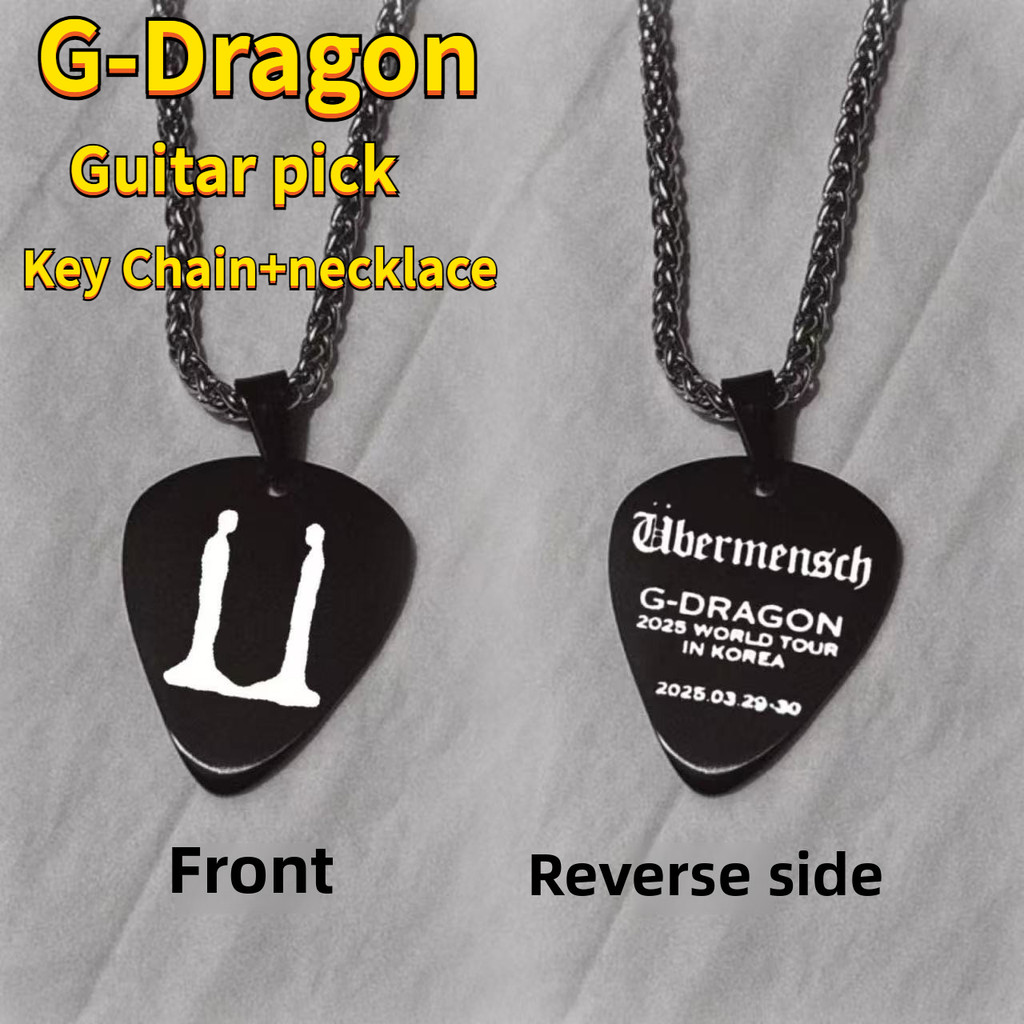 G-Dragon Guitar Pick Móc Khóa GD Buổi Hòa Nhạc Mặt Dây Chuyền Vòng Cổ Phụ Kiện