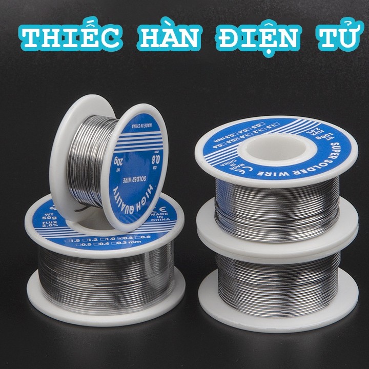 Chì hàn, thiếc hàn 63/37 0.8mm flux 2% nhiệt độ nóng chảy thấp