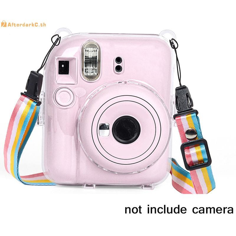 AT 1 Hộp đựng máy ảnh pha lê sáng bóng cho Instax 12 Túi đựng long lanh trong suốt có dây đeo cho In