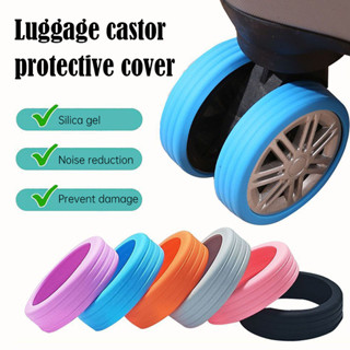 🌈🌈Bọc bánh xe vali hành lý bằng silicon giảm tiếng ồn chống mòn tiện dụng