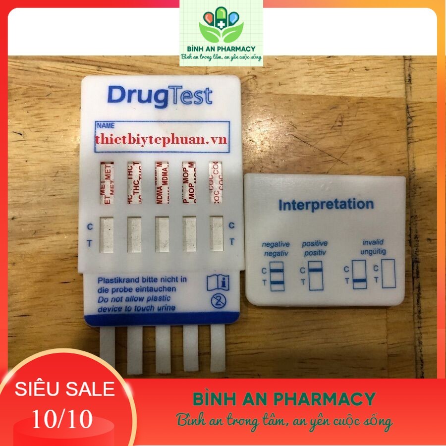 Test Ma tuý tổng hợp 4 và 5 chân bằng nước tiểu FASTEP Mỹ - Đại Phong Pharmacy (có che tên)