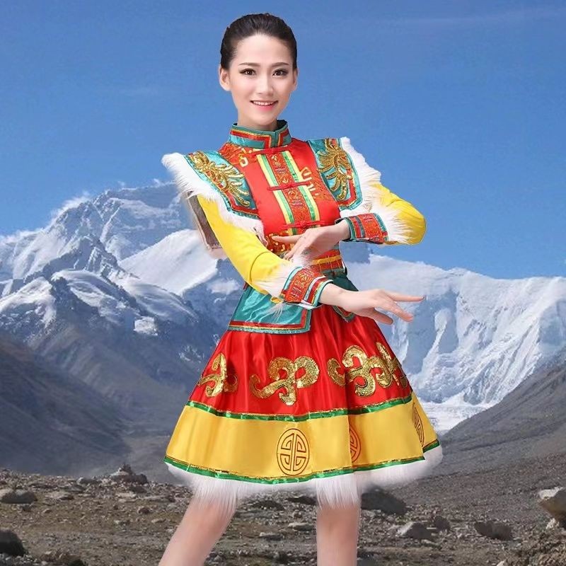 Múa Mông Cổ Mông Cổ Thiểu Số Dân Tộc Trang Phục Hiệu Suất Trang Phục Người Lớn Trình Diễn Trang Phục