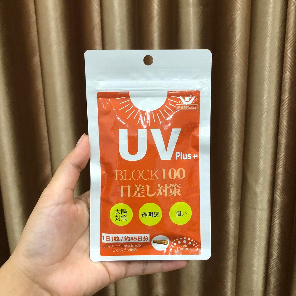 Viên Uống Chống Nắng Nhật Bản UV Plus+ Block100 45 Viên & UV Fine UV Care Plus 30 Viên