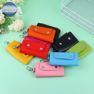 Hoeaden 1Pc Da Di Động Nhà Chìa Khóa Ô Tô Túi Unisex Ví Đơn Giản Màu Trơn Túi Bảo Quản VN