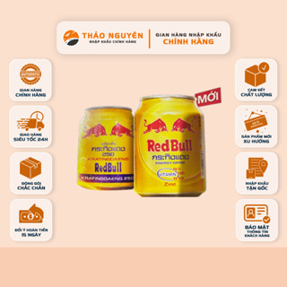 [Lốc 6 lon] Redbull Thái Lan mẫu mới ZinC 250ml | Bò cụng Thái Lan mẫu mới 250ml