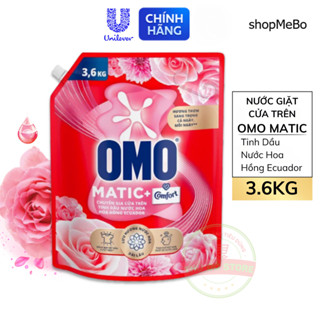 Nước Giặt OMO MATIC Cửa Trên Comfort Tinh Dầu Hoa Hồng Ecuador - Túi 3.6KG