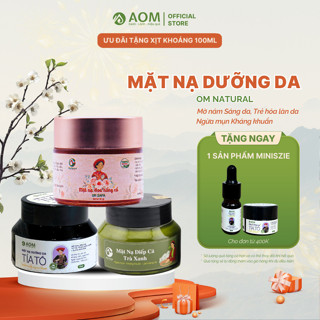 Mặt Nạ Tía Tô, Hoa Hồng Cổ, Diếp Cá A OM NATURAL Cho Da Nám Tàn Nhang, Sáng Da, Ngừa Mụn, Dưỡng Da