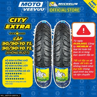[MTVV] CẶP VỎ LỐP xe máy MICHELIN CITY EXTRA 90/90-10 & 90/90-10 TL 50cc Cuxi Dio Today LEAD Spacy Scoopy Crea<END>