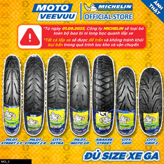 [MTVV] Vỏ lốp xe ga MICHELIN Pilot Street 2 Anakee Moto GP City Extra Grip 70 80 90 100 110 120 130 140 10 11 12<END>