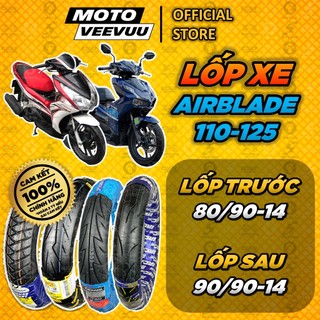   MTVV  Vỏ lốp xe máy xe Honda AB Air Blade 110 125 CÁC HÃNG trước 80 90-14 sau 90 90-14<END> 