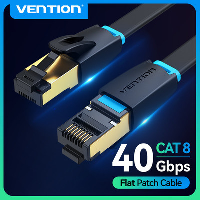 Vention thông Cat8 Ethernet Cáp tốc độ cao 40Gbps Cáp 8 Cáp mạng phẳng LAN RJ45 đầu nối cho bộ định tuyến máy tính xách tay