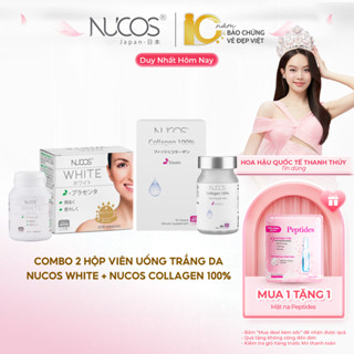 Combo Trắng Da Chống Lão Hoá Viên Uống Nucos White Hộp 60 Viên Và Nucos Collagen 100% Hộp 90 Viên
