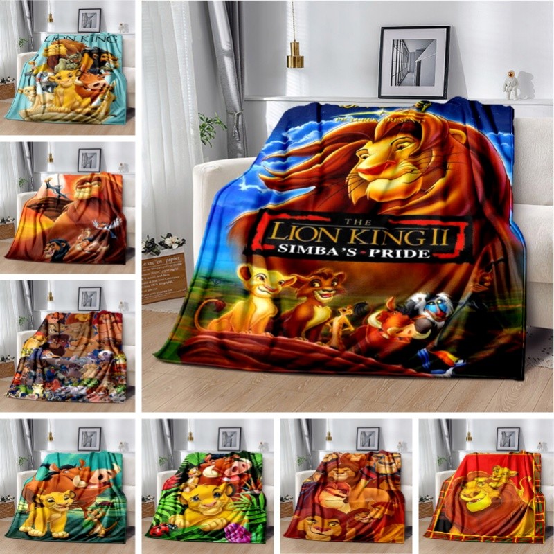 Disney Vua Sư Tử Chăn Simba Mufasa In Ấm Mềm Ném Cho Giường Sofa Trang Trí Phòng Khách Cắm Trại Dã N