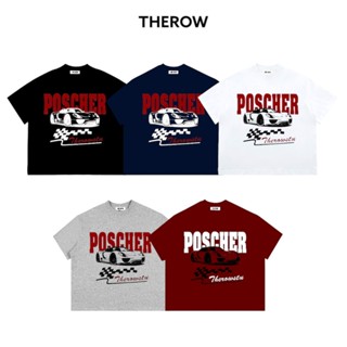 Áo Thun Big Boxy Local Brand THEROW Tay Ngắn Cotton " POSCHER " Thể Thao Unisex Nam Nữ Form Rộng