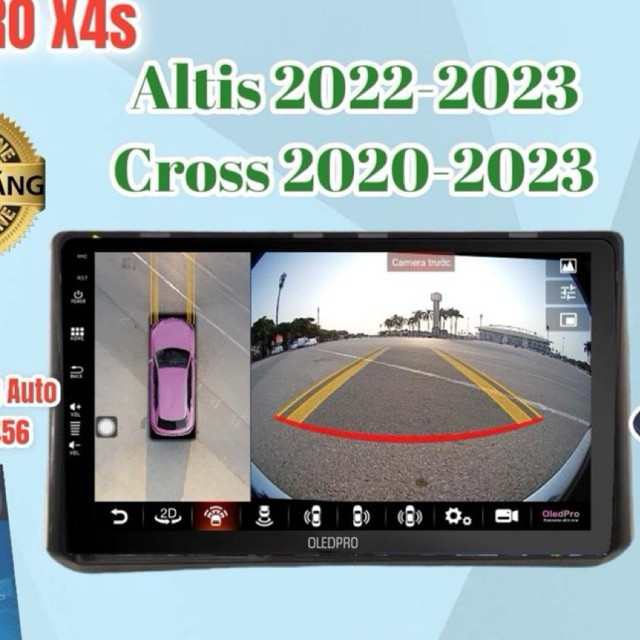Màn Hình Android OLEDPRO X4s liền camera 360 cho xe Altis 2022_2023 + Cross 2020_2023