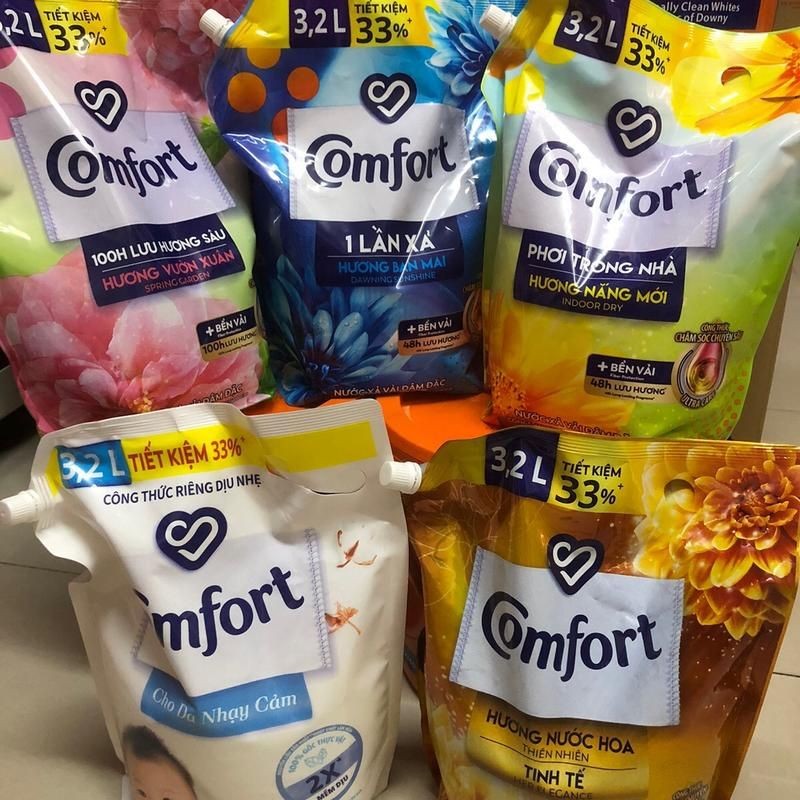 Nước xả Comfort và Downy 3L 3,2L (bao bì tuỳ lô nhập hàng)