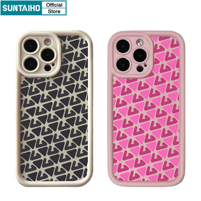 Suntaiho Đơn Giản Họa Tiết Hình Học Độc Đáo Silicon Mờ Mềm Cao Cấp Chống Sốc Cho IPhone 11 12 13 14 15 16 Pro Max IP 7 8 Plus Iphon X Xs XR Xs Max