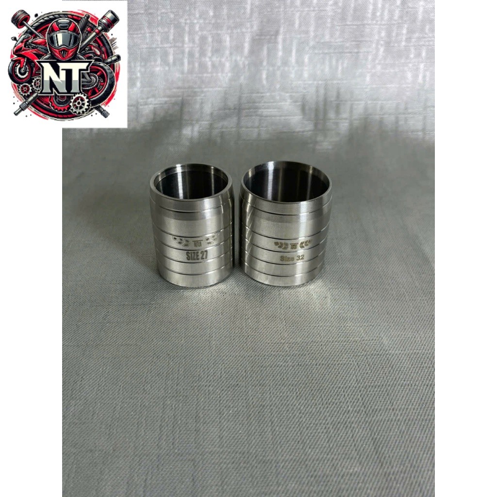 Đót nối ,Khúc nối cổ pô Titan 304 CNC size 32 và size 27 cho nhiều xe NT