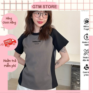 ÁO THUN BABY TEE KRAKEN PHỐI MÀU TAY V2 ,ÁO THUN NỮ BABY TEE  RAGLAN THỂ THAO DỄ PHỐI ĐỒ, áo phông nữ phong cách Ulzzang
