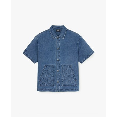 MLB - Áo sơ mi denim unisex Diamond Monogram Embargo_3ADRM0653-50INS