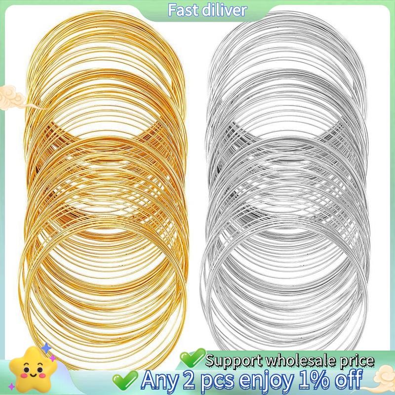 200 Vòng Dây Nhớ Vòng Tay Trang Sức Số Lượng Lớn Dây Nhớ Vòng Tay Vàng Bạc Thép Đính Hạt Dây